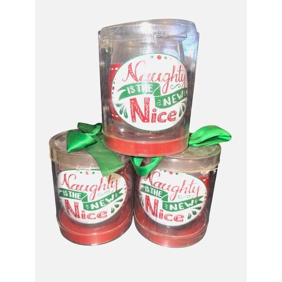 Naughty Is The New Nice Stemless Wine Glass Set Of 3 By Burton + Burton - Picture 1 of 7